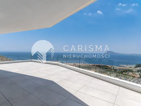 (46) Luksusowa, nowa, nieużywana willa, panoramiczny widok na morze, prestiżowa dzielnica Mascarat, Altea
