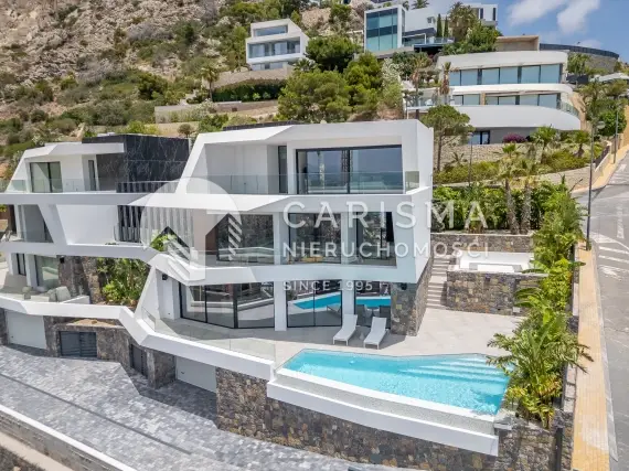 Luksusowa, nowa, nieużywana willa, panoramiczny widok na morze, prestiżowa dzielnica Mascarat, Altea 1