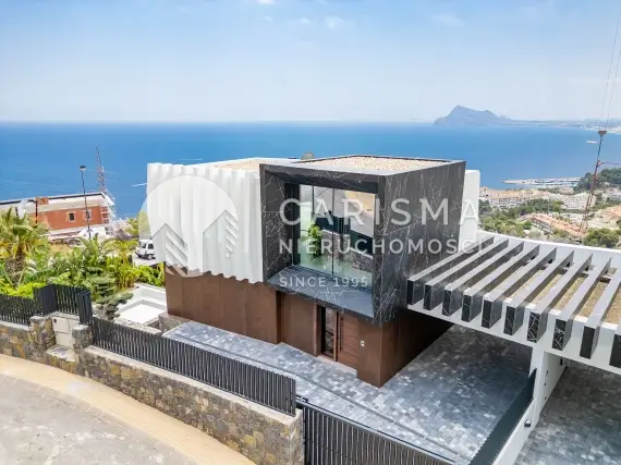 (60) Luksusowa, nowa, nieużywana willa, panoramiczny widok na morze, prestiżowa dzielnica Mascarat, Altea