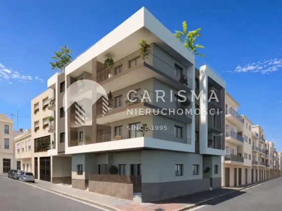 (8) Nowe apartamenty w Santa Pola blisko plaży ze wspólnym basenem na tarasie dachowym