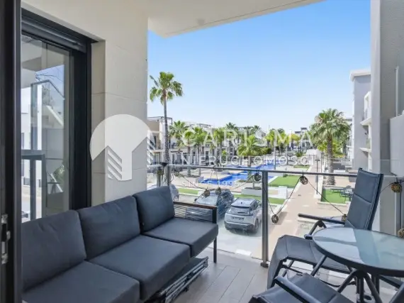 (8) Nowoczesny apartament w Orihuela Costa z tarasem, basenem i wyposażeniem, La Zenia