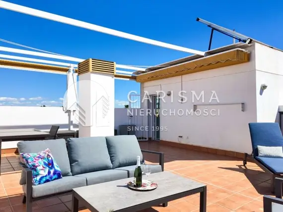 (31) Apartament z widokiem na morze i tarasem dachowym w Orihuela Costa