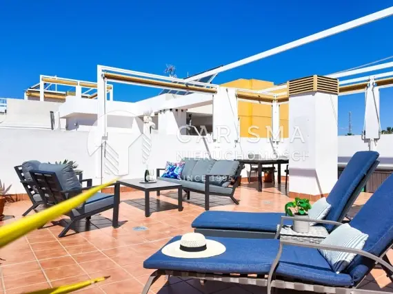 (33) Apartament z widokiem na morze i tarasem dachowym w Orihuela Costa